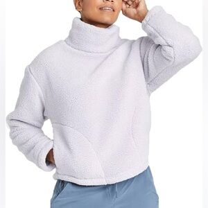Target All in Motion Lavender Cowl Neck Sherpa Pullover size XS